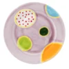 Set di 2 piatti da dessert con bordo prugna