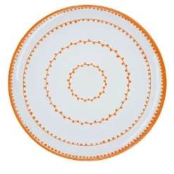 Set di 4 piatti da dessert in ceramica arancione Luminaria