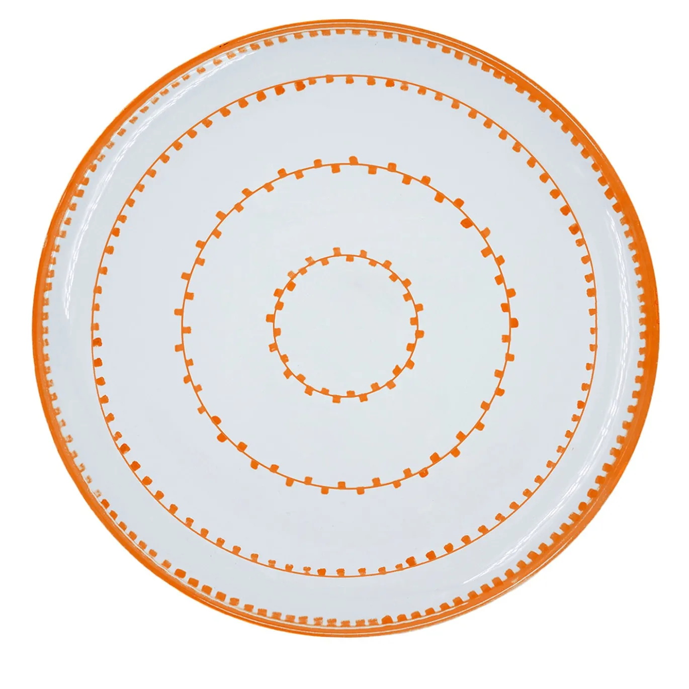 Set di 4 piatti da dessert in ceramica arancione Luminaria