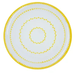 Set di 4 piatti da dessert in ceramica gialla Luminaria