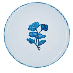 Set di 4 piatti da dessert in ceramica blu chiaro Gioia