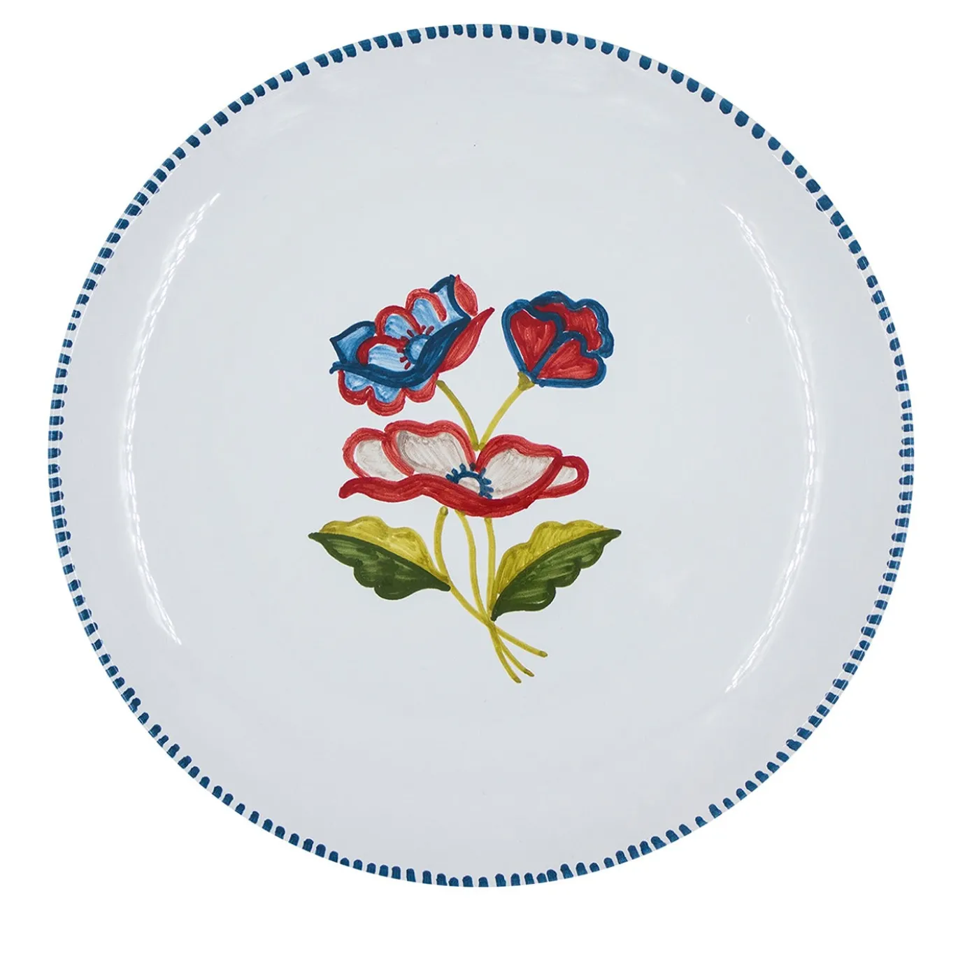 Set di 4 piatti da dessert in ceramica Gioia Blue