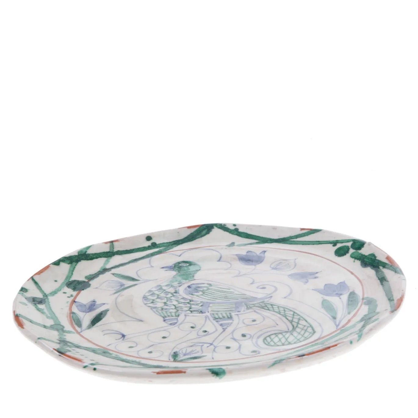 Set di 4 piatti da dessert in ceramica Pavone