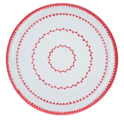 Set di 4 piatti da dessert in ceramica rossa Luminaria