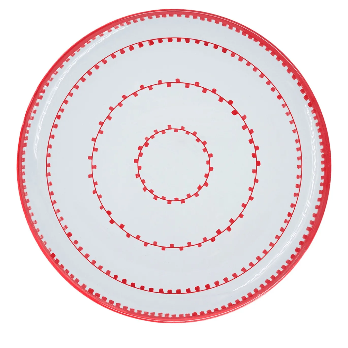 Set di 4 piatti da dessert in ceramica rossa Luminaria