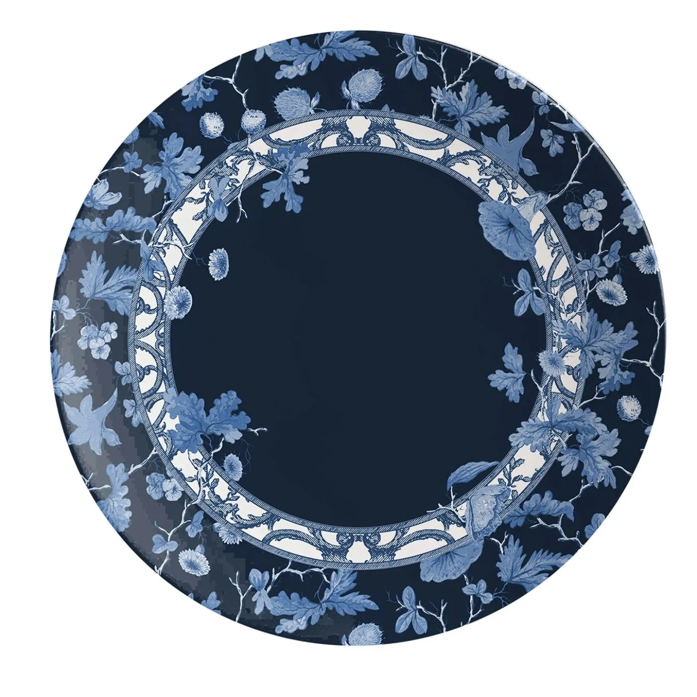 Set di 2 piatti da dessert in porcellana con decorazione blu #5
