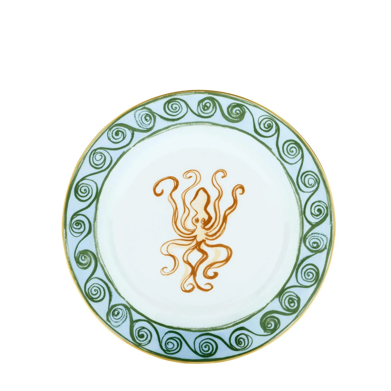 Set di 6 Piatti daDessert in Terracotta Il Viaggio di Nettuno