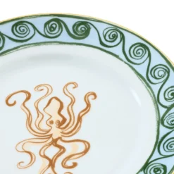 Set di 6 Piatti daDessert in Terracotta Il Viaggio di Nettuno