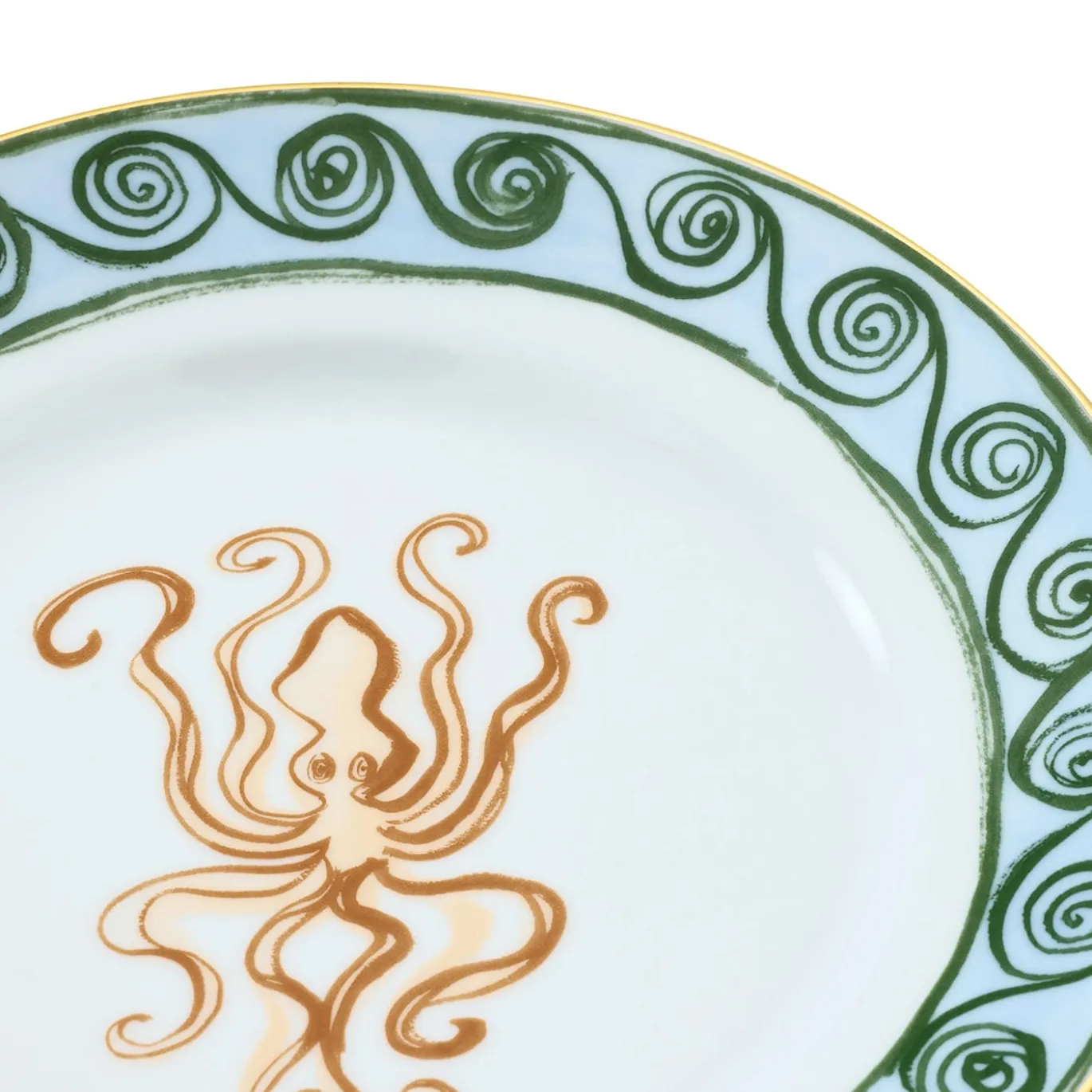 Set di 6 Piatti daDessert in Terracotta Il Viaggio di Nettuno
