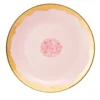 Set di 2 piatti da dessert rosa Berry con bordo a goccia