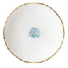 Set di 2 piatti da minestra in marmo blu e bianco con bordo screziato