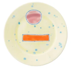 Set di 4 piatti da pane con bordo lime