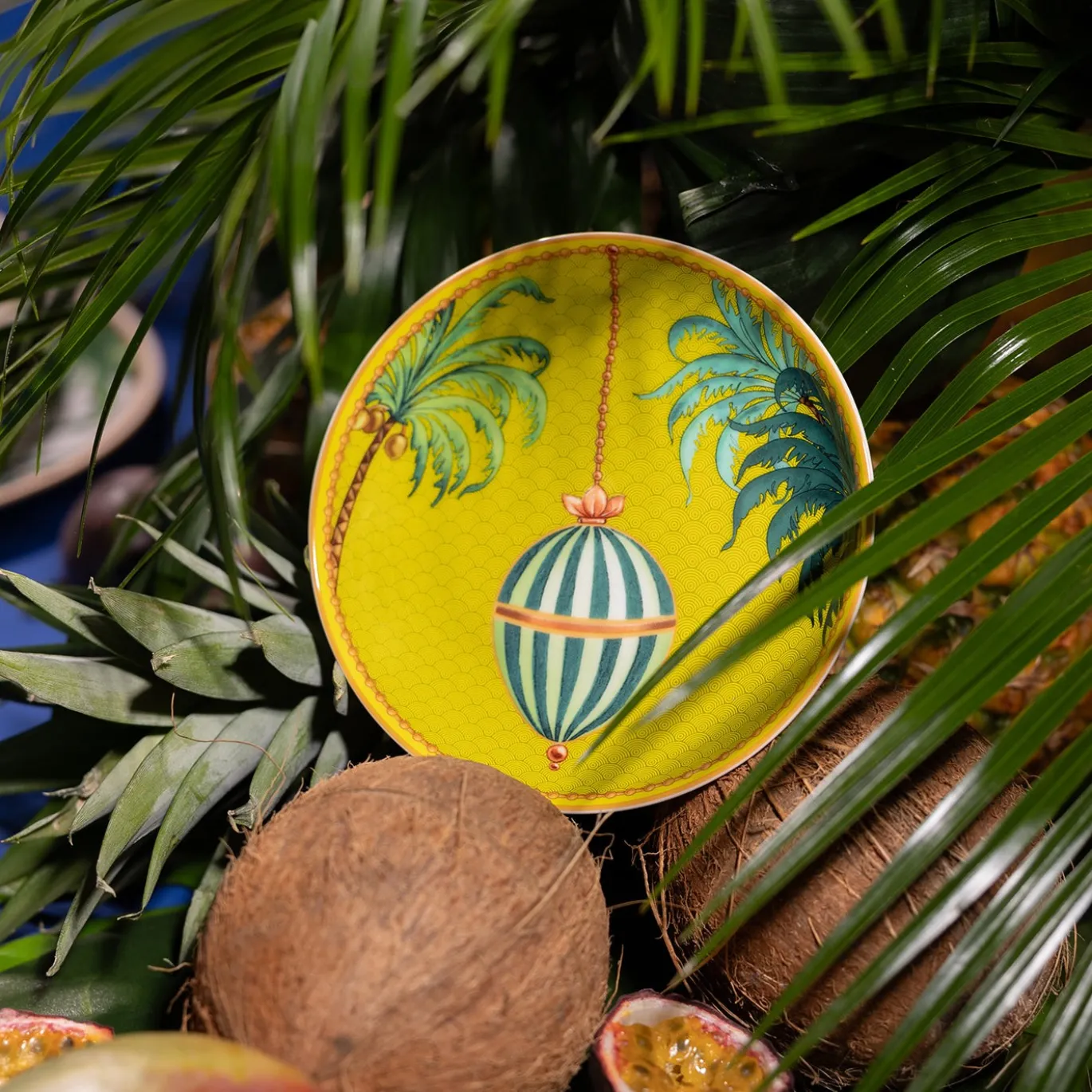 Set di 6 piatti da pane e burro Teatro dei Sogni in porcellana gialla