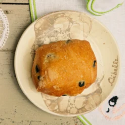 Set di 4 piatti da pane in ceramica con motivo in marmo avorio