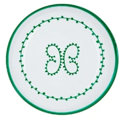 Set di 4 piatti da pane in ceramica verde Luminaria