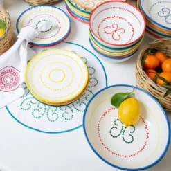 Set di 4 piatti da pane in ceramica rossa Luminaria