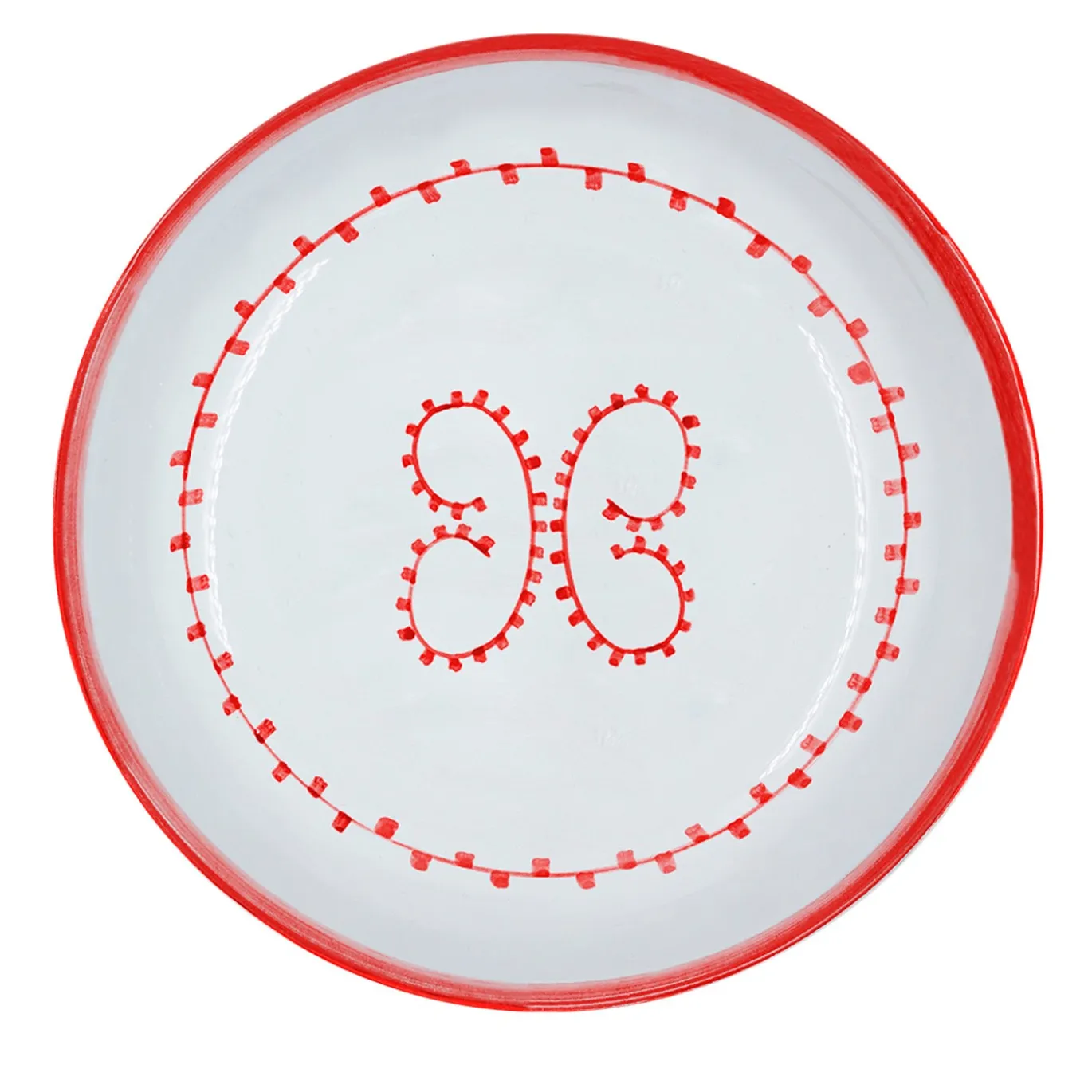 Set di 4 piatti da pane in ceramica rossa Luminaria