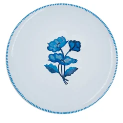 Set di 4 piatti da pane in ceramica blu chiaro Gioia