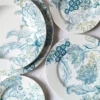 Set di 2 piatti da pane in porcellana Florian Blu Chiaro e Verde #1