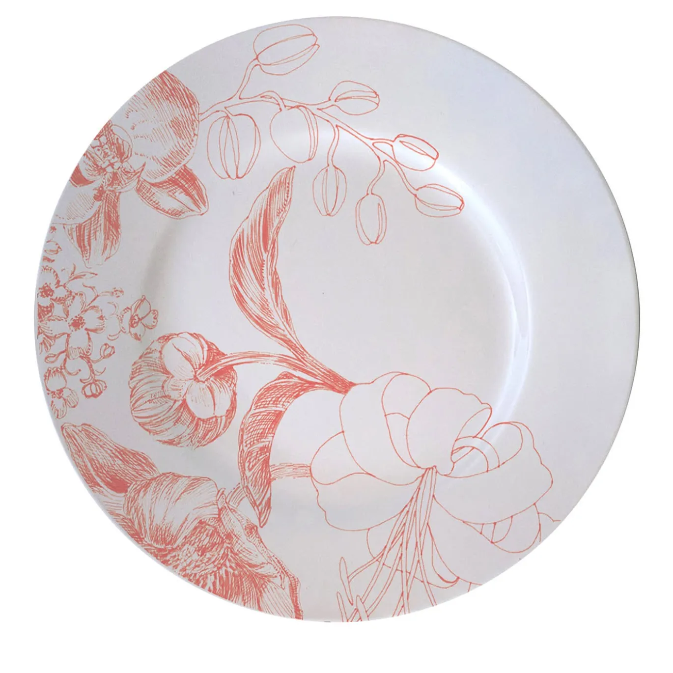 Set di 2 piatti da pane Maria Antonietta rosso