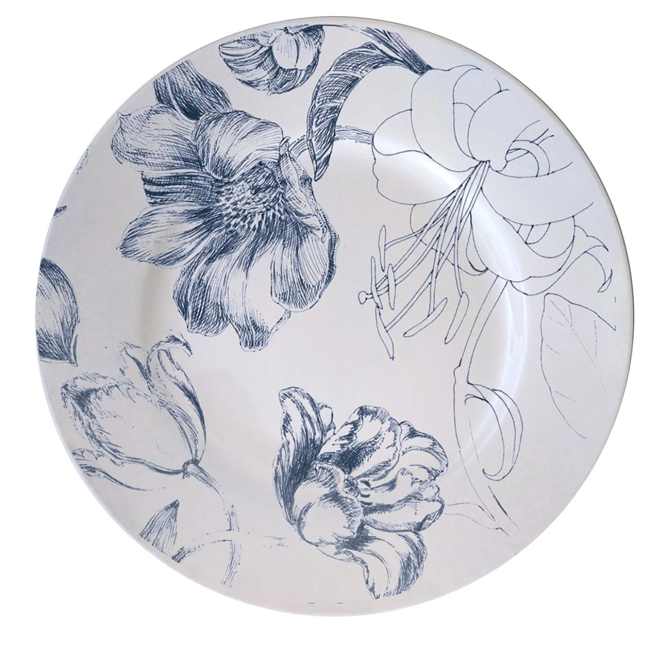 Set di 2 piatti da pane Maria Antonietta blu