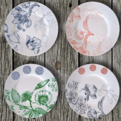 Set di 2 piatti da pane Maria Antonietta blu