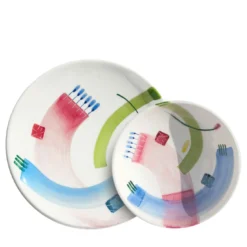 Set di 2 piatti da portata e da zuppa Twist