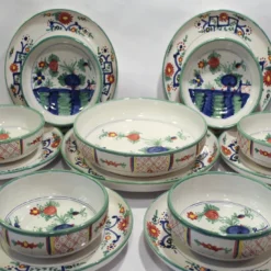 Set di 6 piatti da portata e 6 piatti da pranzo Garofano di Lorenza Adami