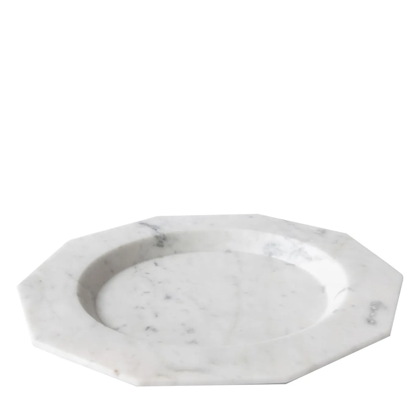 Set di 2 Piatti da portata in marmo bianco di Carrara