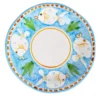 Set di 6 piatti da portata rotondi turchesi Poseidon 38 cm