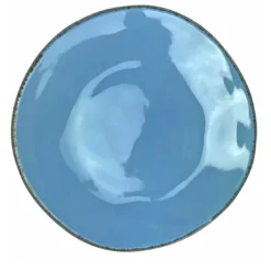 Set di 6 piatti da portata rotondi blu chiaro di Materia