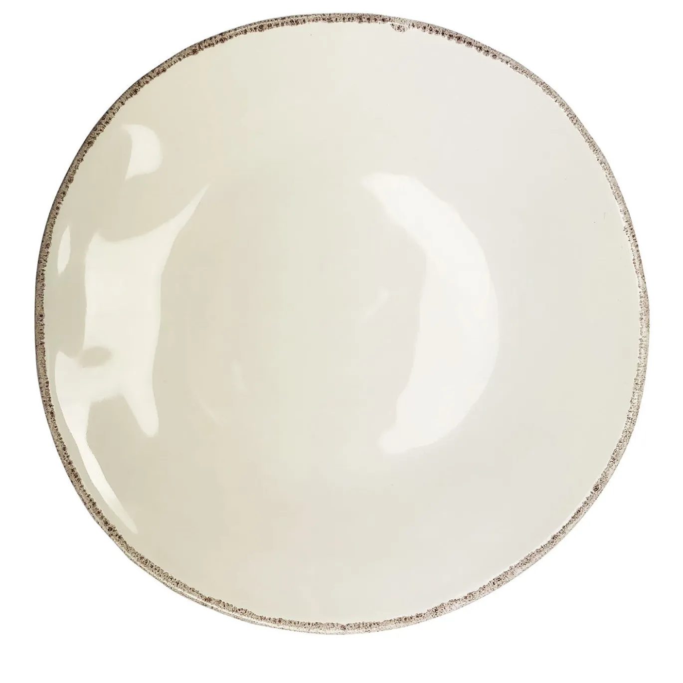 Set di 6 piatti da portata rotondi bianco sporco Materia