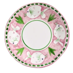 Set di 6 piatti da portata rotondi rosa Poseidon 38 cm