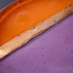 Set di 2 piatti da portata viola e arancione