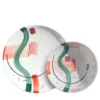 Set di 2 piatti da pranzo e da minestra Swing