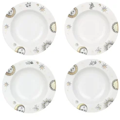 Set di 12 piatti da zuppa Astronomici