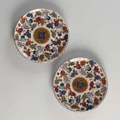 Set di 2 piatti decorativi in ceramica policroma #3