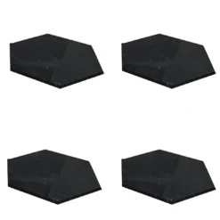 Set di 2 piatti esagonali in marmo nero Marquina