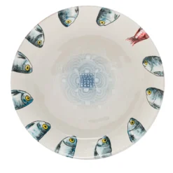 Set di 2 piatti fondi in ceramica Controcorrente