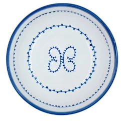 Set di 4 piatti fondi in ceramica blu chiaro Luminaria