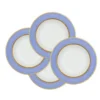 Set di 4 piatti fondi in porcellana viola pastello