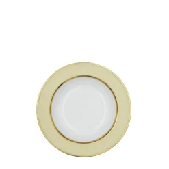 Set di 4 piatti fondi in porcellana crema pastello