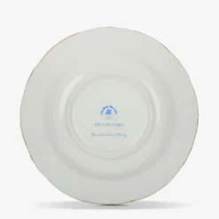 Set di 6 piatti fondi Limone in porcellana e oro realizzati a mano