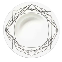 Set di 6 piatti fondi neri Baroqeat di Salvatore Spataro