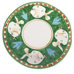 Set di 6 piatti fondi rotondi verde Poseidon 38 cm