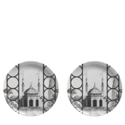 set di 2 piatti in porcellana Topkapi III