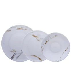 Set di 3 piatti Marmo