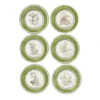 Set di 6 Piattini da Dessert Scimmie Verdi #1