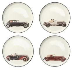 Set di 4 Piatti Piani Auto d�Epoca #1