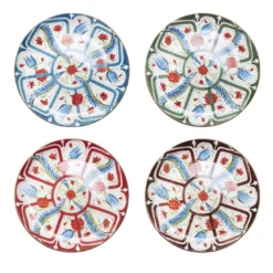Set di 4 Piatti Piani Izmir in Ceramica